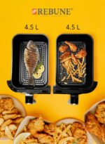 قلاية هوائية حوضين 1400W - 9L - الصورة 3